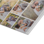 7枚の写真のコラージュ結婚を作成 カッティングボード (角)