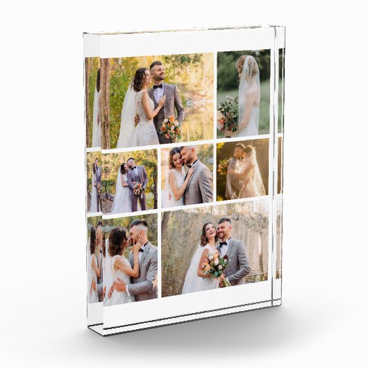 7枚の写真のコラージュ結婚を作成 フォトブロック (左)