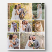 7枚の写真のコラージュ結婚を作成 フォトプラーク (正面)