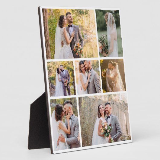 7枚の写真のコラージュ結婚を作成 フォトプラーク (側面)