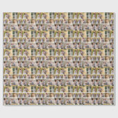 7枚の写真のコラージュ結婚を作成 ラッピングペーパー (フラット)