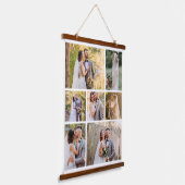 7枚の写真のコラージュ結婚を作成 吊り下げ型タペストリー (傾斜あり)