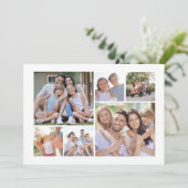 7枚の写真のホリデーカード｜今年もありがとう！ シーズンカード (スタンド正面)