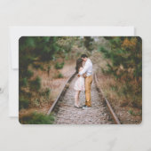 7枚の写真を飾ったエレガントでモダンなカリグラフィー結婚式 招待状 (裏面)