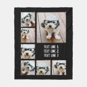 7枚の写真カスタムでフォトコラージュを作成する – 文字 フリースブランケット (正面)