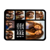 7枚の写真カスタムでフォトコラージュを作成する – 文字 マグネット (横)