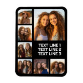 7枚の写真カスタムでフォトコラージュを作成する – 文字 マグネット (縦)