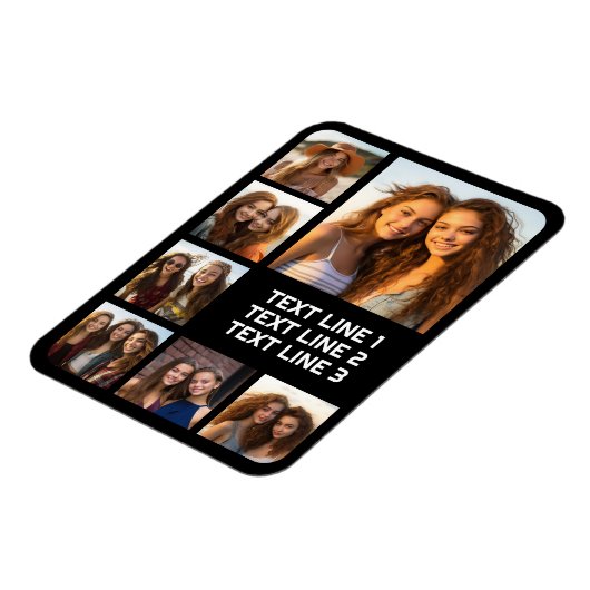 7枚の写真カスタムでフォトコラージュを作成する – 文字 マグネット (左側)