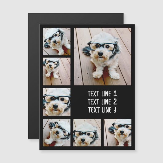 7枚の写真カスタムマグネットでフォトコラージュを作成 (正面/裏面)