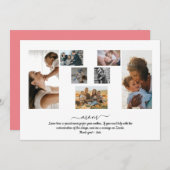 7枚の写真コラージュM形 – 母の日 招待状 (正面/裏面)