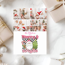 7枚の写真 チェッカーボード メリー&ブライト クリスマス