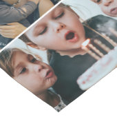 7枚の家族写真が自分のコラージュを作る ショートテーブルランナー (コーナー)