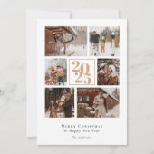 7枚エレガントの写真コラージュ・メリー・クリスマス シーズンカード (正面)