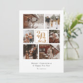 7枚エレガントの写真コラージュ・メリー・クリスマス シーズンカード (スタンド正面)