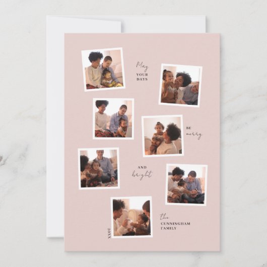 7枚ミニマルの写真のホリデーカード シーズンカード (正面)