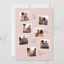 7枚ミニマルの写真のホリデーカード