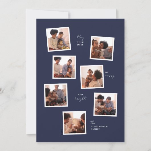 7枚ミニマルの写真のホリデーカード シーズンカード (正面)