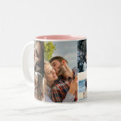 7枚モダンの写真のコラージュテンプレート ツートーンマグカップ (正面左)