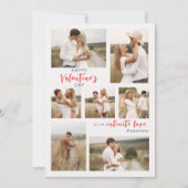 7枚モダンの写真コラージュのバレンタインデー シーズンカード (正面)