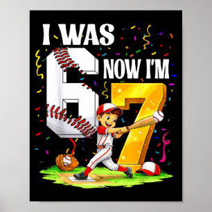 7歳になりました 野球 6歳 7歳 誕生日 ポスター