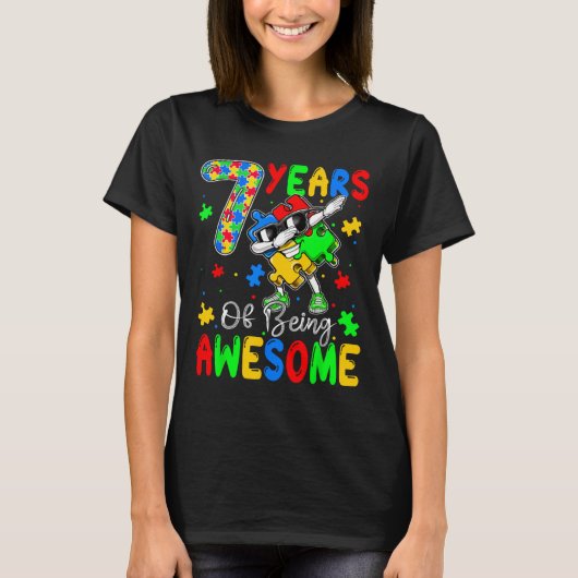 7歳になる約7歳の自閉症 Tシャツ (正面)