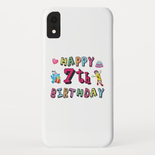 7歳のお誕生日おめでとう！7歳の子供にぴったり Case-Mate iPhoneケース (裏面)