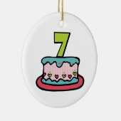 7歳のお誕生日ケーキ セラミックオーナメント (右)