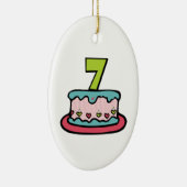7歳のお誕生日ケーキ セラミックオーナメント (右)