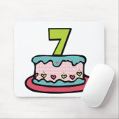 7歳のお誕生日ケーキ マウスパッド (マウス)