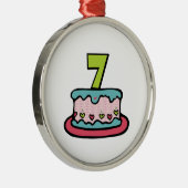 7歳のお誕生日ケーキ メタルオーナメント (右)