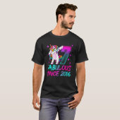 7歳のギフト女の子10代ダビングUnicorn 7th B Tシャツ (正面フル)