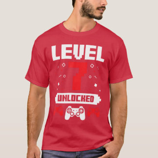 7歳のゲーマーの誕生日プレゼント ゲームレベル Tシャツ