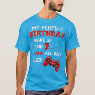 7歳のゲーマー、7位の誕生日、ボーイパーフェクト Tシャツ