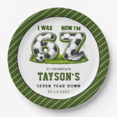 7歳のサッカー誕生日お祝いに - オールスター仕様 ペーパープレート (正面)