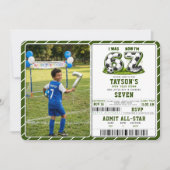 7歳のサッカー誕生日 - オールスターパーソン 招待状 (正面)