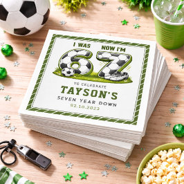7歳のサッカー誕生日 - オールスターパート スタンダードカクテルナプキン