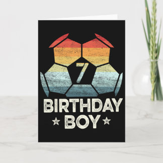 7歳のサッカー選手のプレゼント 7歳の誕生日 男の子用 カード