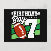 7歳のサッカー パーティ テーマ 7歳の誕生日 男の子 ポストカード (正面)