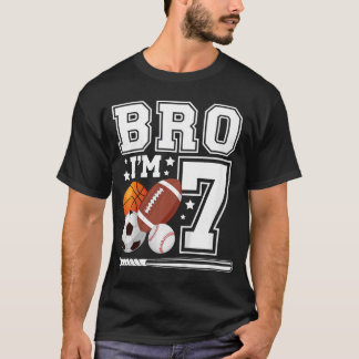 7歳のスポーツ誕生日パーティー 7歳の男の子の誕生日 Tシャツ