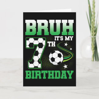 7歳のブラゥ 7歳の誕生日 サッカー少年 カード