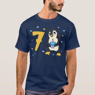 7歳のペンギン子供の誕生日 Tシャツ