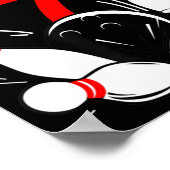 7歳のボーリング私は7転が誕生日 ポスター (角)