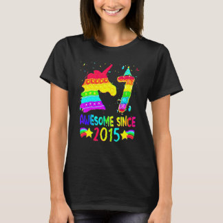 7歳のユニコーン 7歳の誕生日 女の子 ユニコーン ポップ Tシャツ
