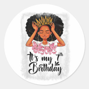 7歳の女の子のためのギフト10代の若者7誕生日 ラウンドシール