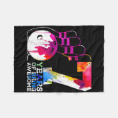 7歳の子供たち素晴らしボーリング7誕生日 フリースブランケット (正面(横))