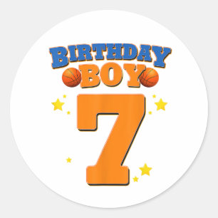 7歳の男の子のための誕生日バスケットボールギフト ラウンドシール