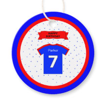 7歳の誕生日あなた感謝していの赤白青スポーツスター