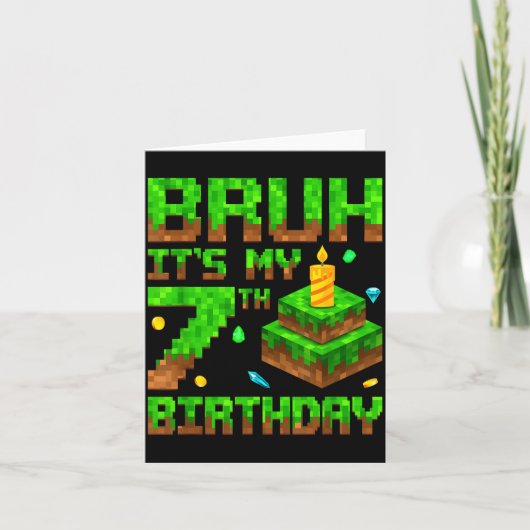 7歳の誕生日おめでとうゲーム Xel 7歳の誕生日 カード (正面)