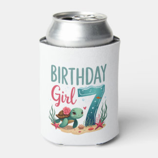 7歳の誕生日おめでとう ウミガメ 海 オーシャン アクア 缶クーラー
