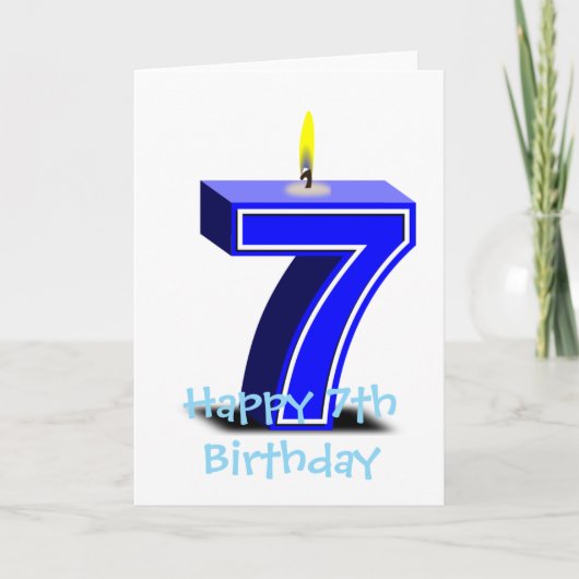 7歳の誕生日おめでとう カード (正面)
